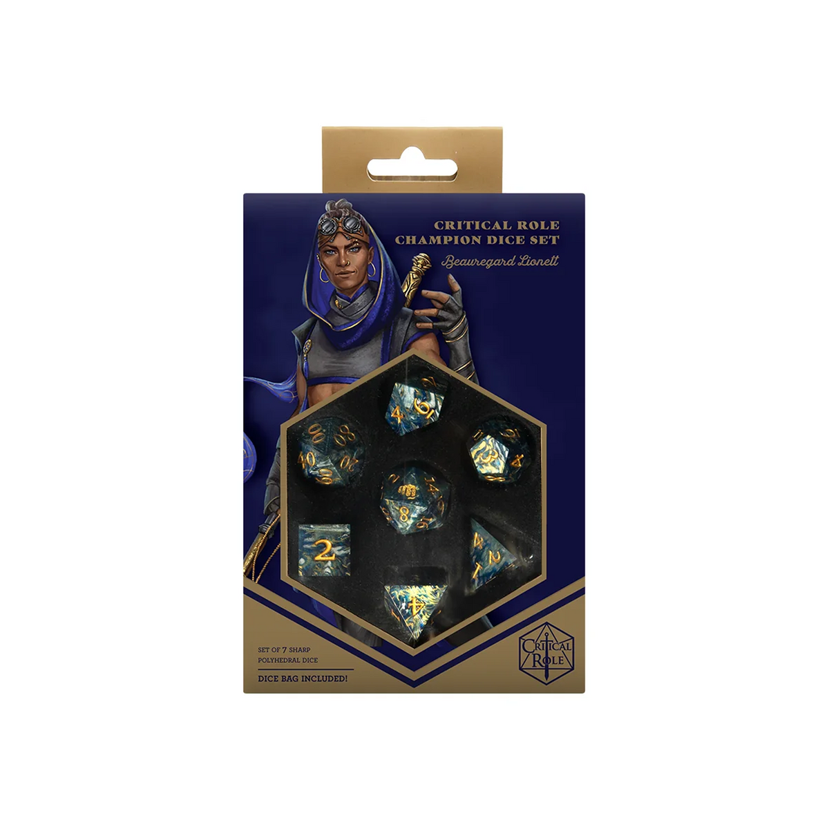 Critical Role Champion Dice Set: Beauregard Lionett