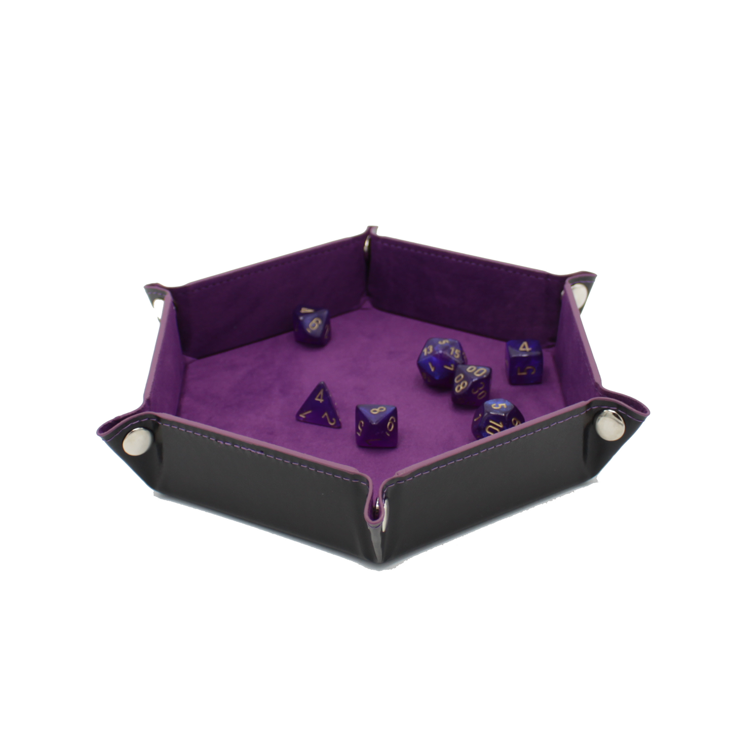 Hexagon Foldable Dice Tray - Purple