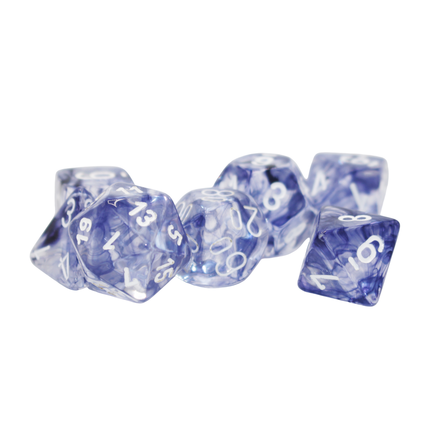 Nebula - Black and White Dice Set