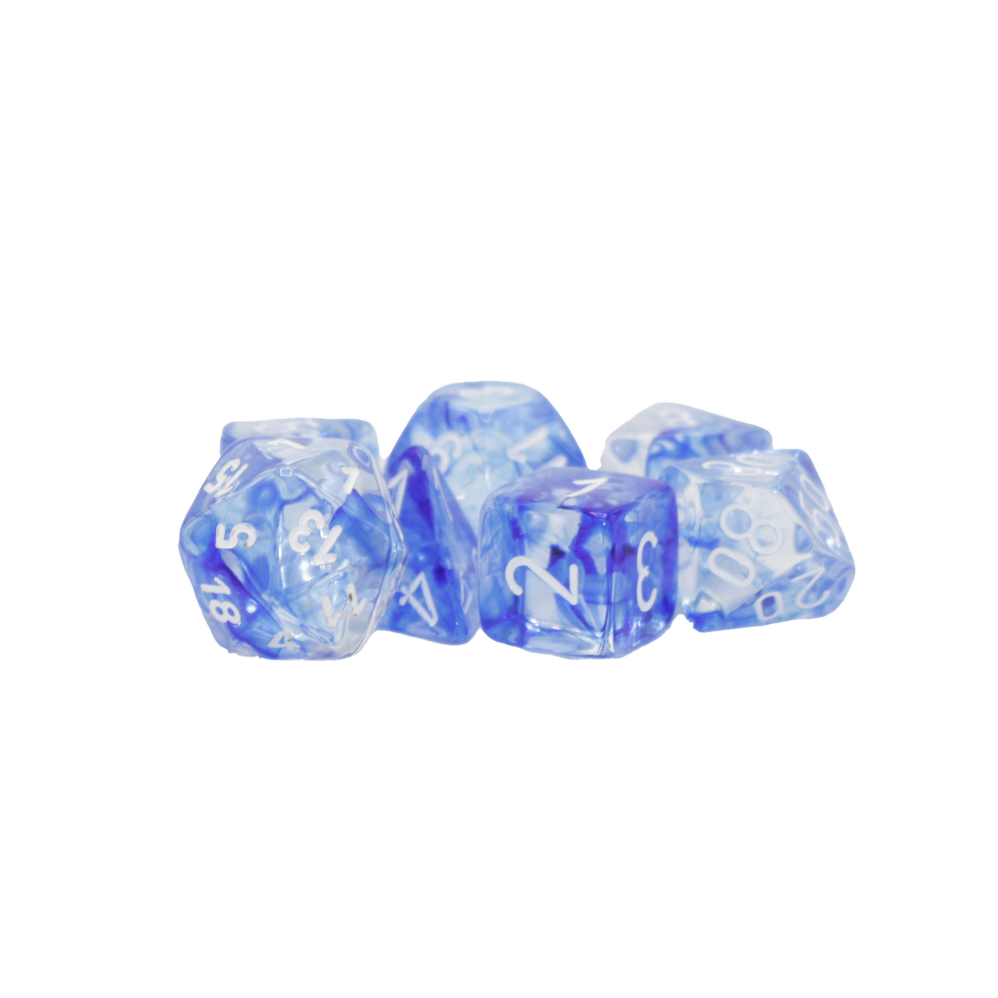 Nebula - Dark Blue and White Dice Set
