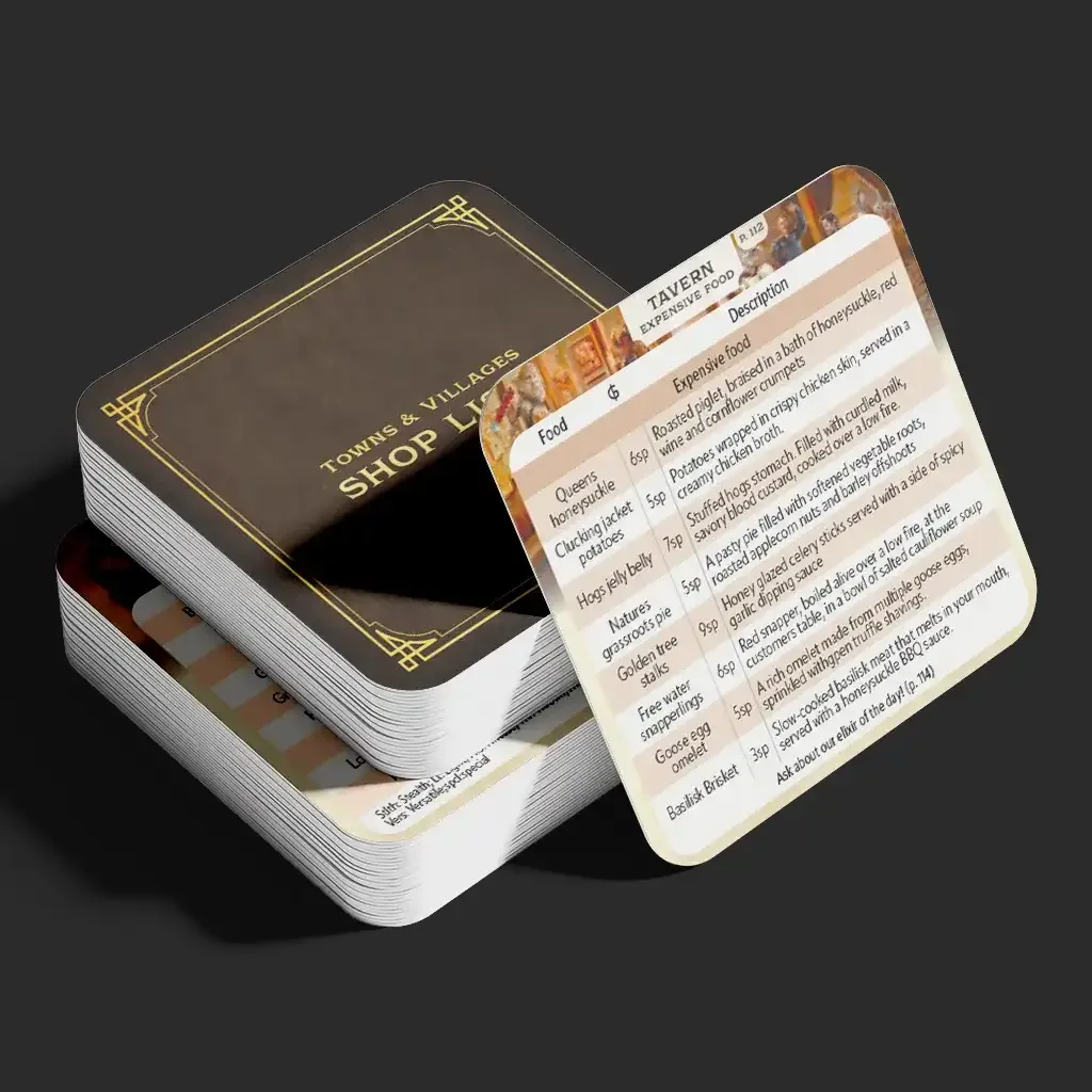 Towns & Villages - Shop cards