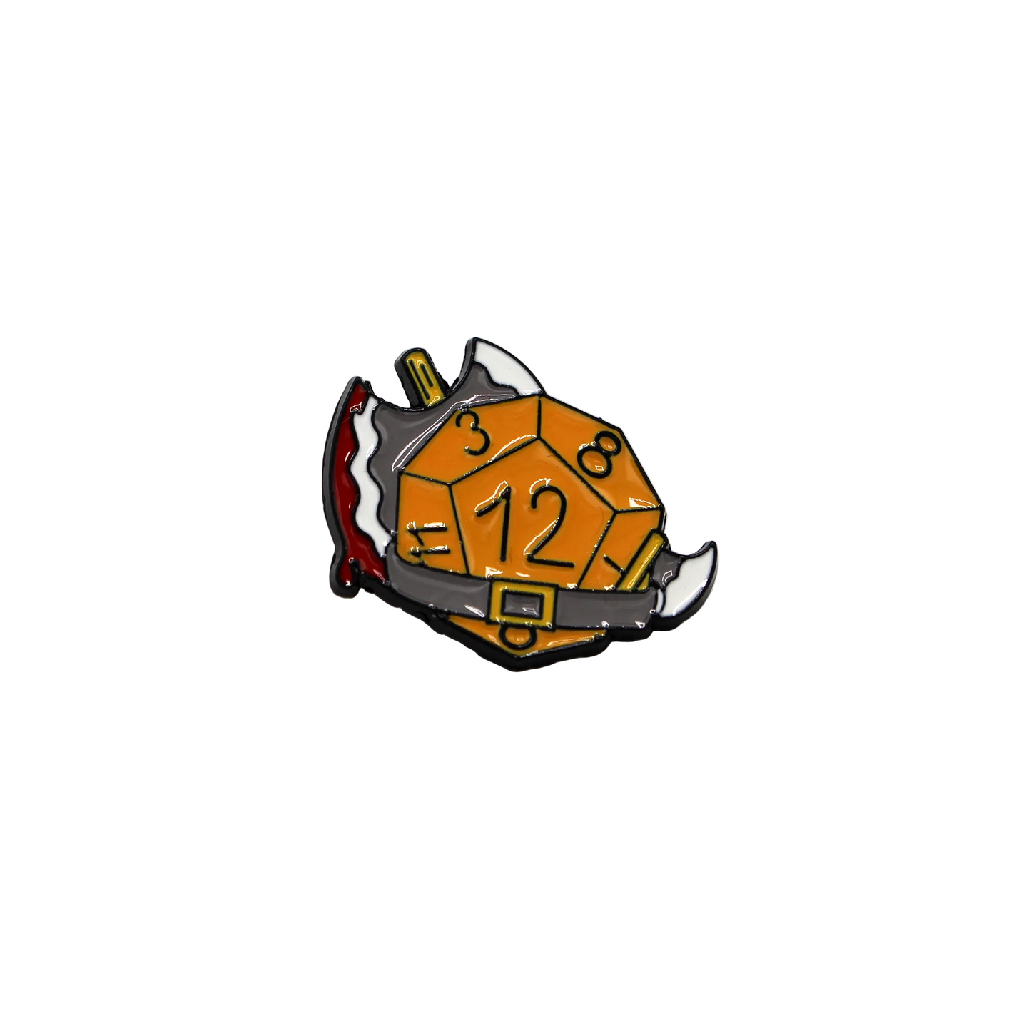 D&D Enamel Pin - D12 Barbarian Dice