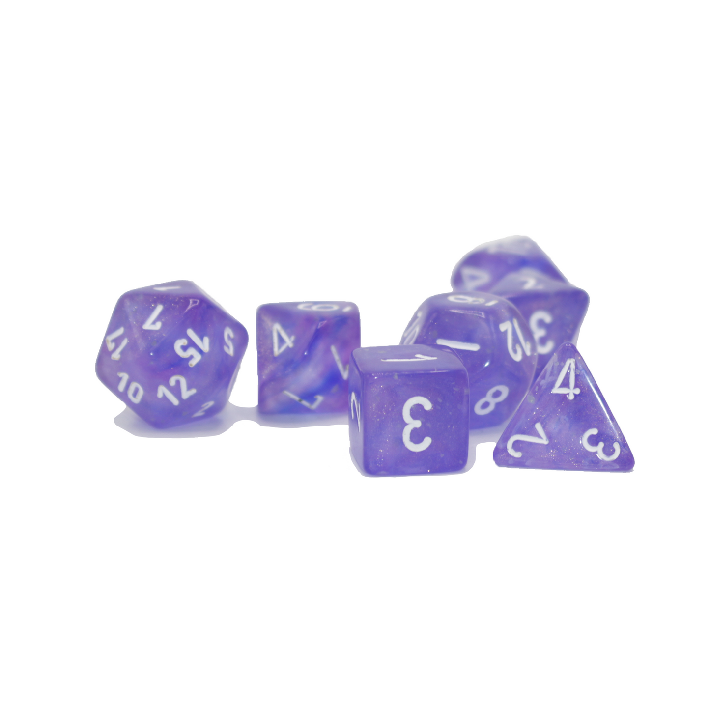 Borealis Luminary - Purple and White Dice Set