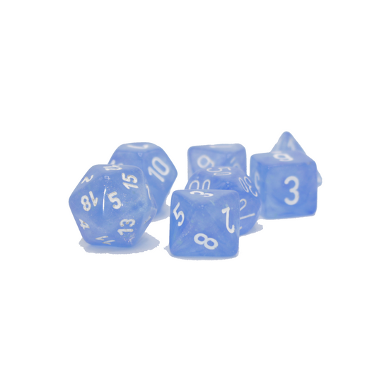 Borealis Luminary - Sky Blue and White Dice Set