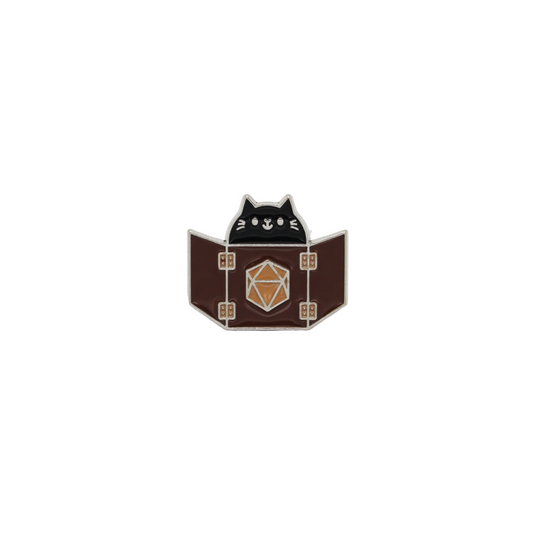 D&D Enamel Pin - Dungeon Master Cat