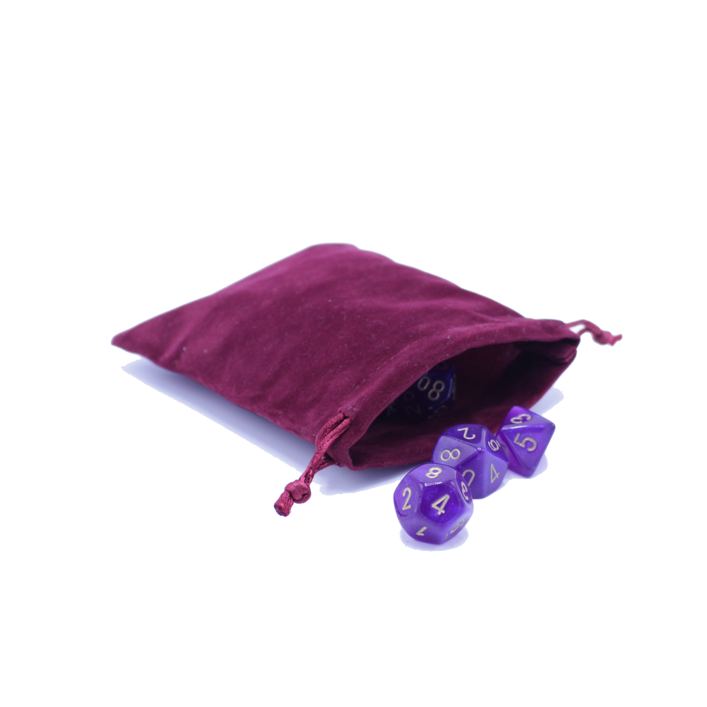 Suede Dice Bag - Burgundy