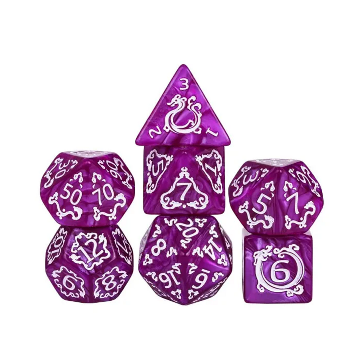 Dragon Tempest - Purple Dice Set