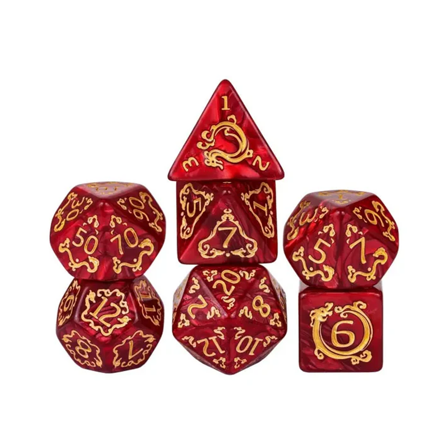 Dragon Tempest - Red Dice Set