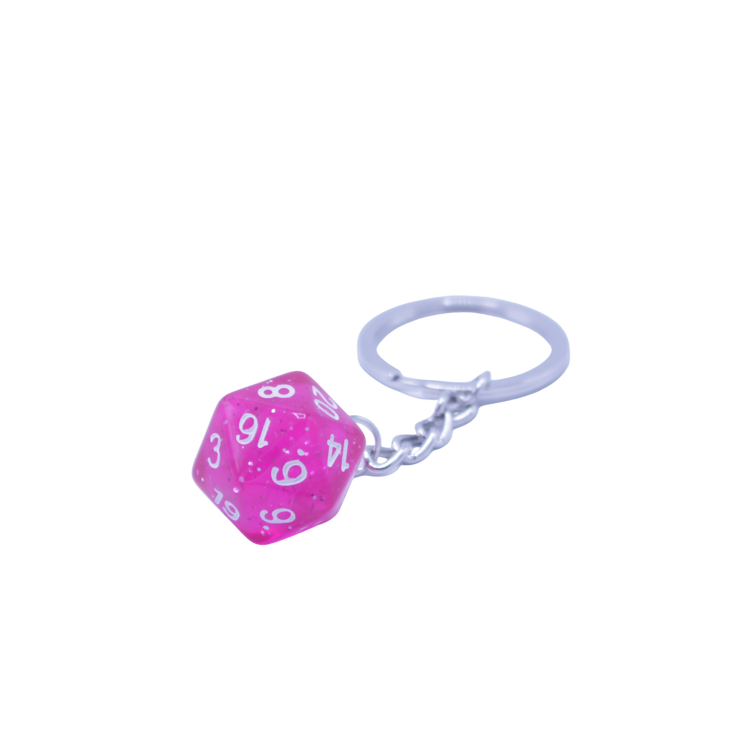 D20 Keychain - Magenta