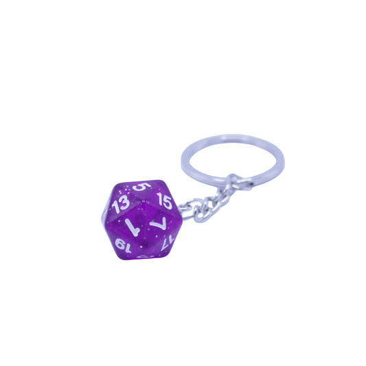 D20 Keychain - Purple