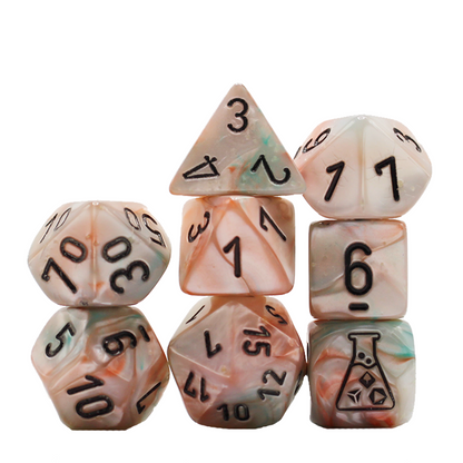 Lab Dice - Sea Shell and Black Dice Set
