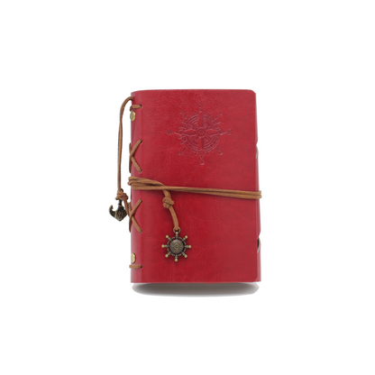 Faux-Leather Notebook - Red