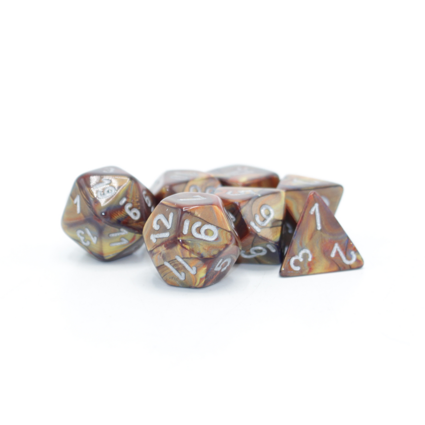 Lustrous - Gold and Silver Dice Set
