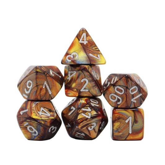 Lustrous - Gold and Silver Dice Set