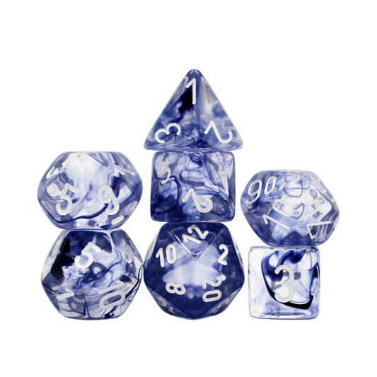 Nebula - Black and White Dice Set
