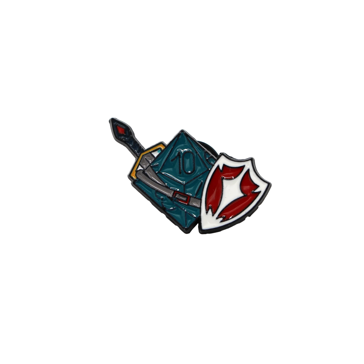 D&D Enamel Pin - D10 Paladin Dice