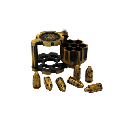 Revolver Bullet Dice - Gold