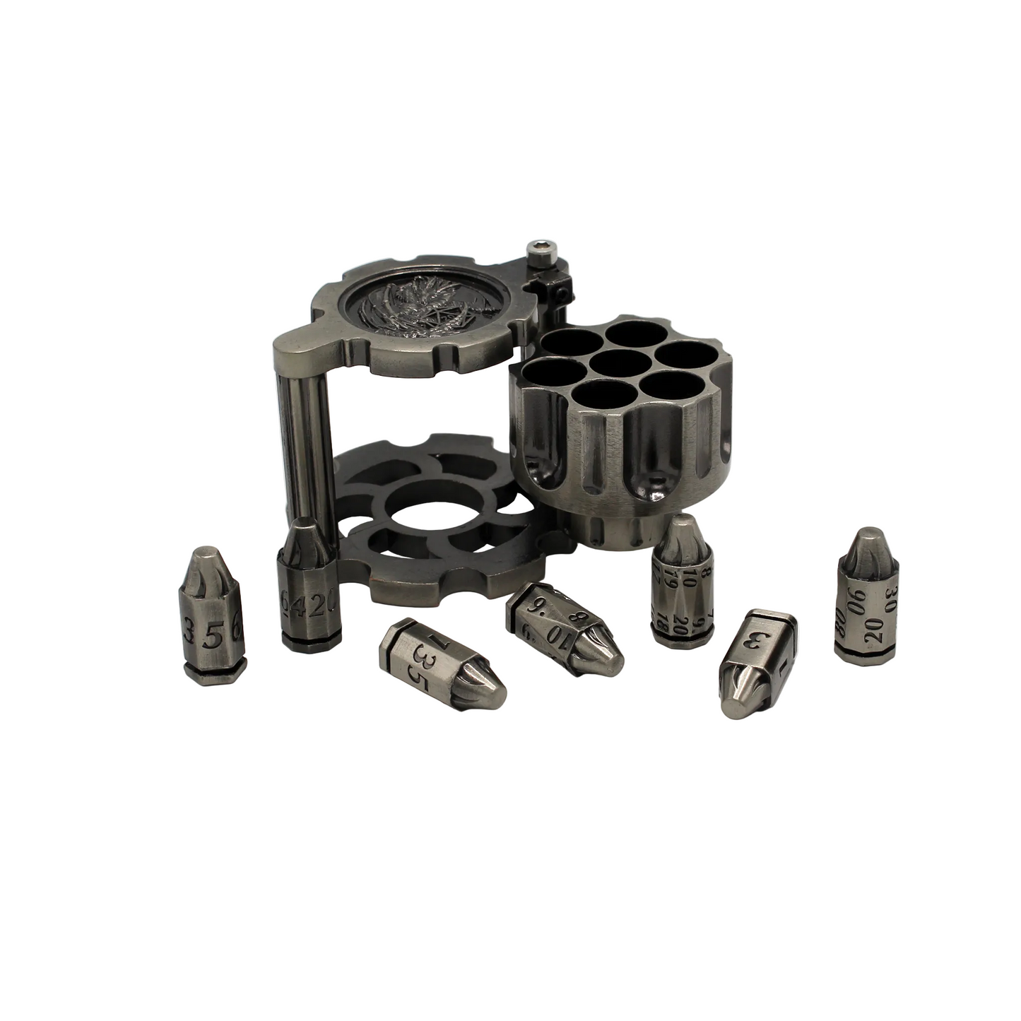 Revolver Bullet Dice - Silver