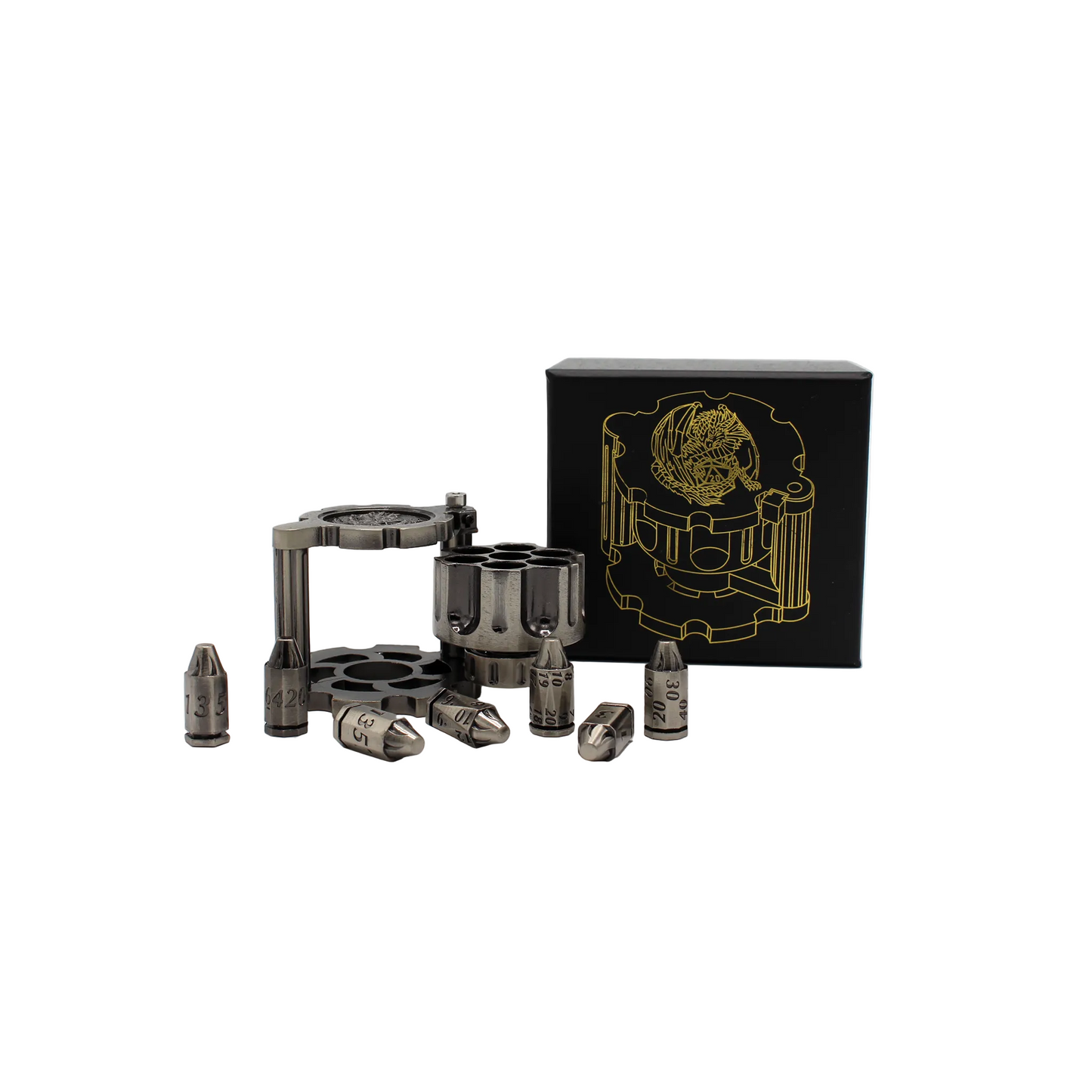 Revolver Bullet Dice - Silver