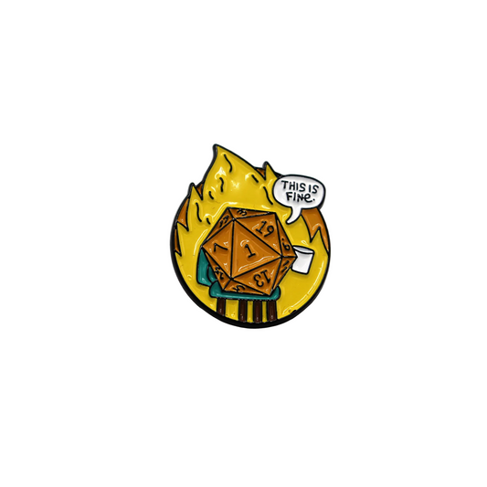 D&D Enamel Pin - This Is Fine