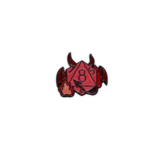 D&D Enamel Pin - D8 Warlock Dice